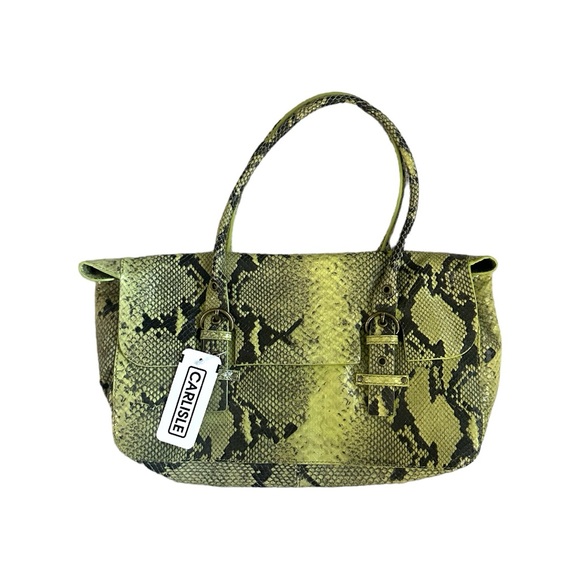 Carlisle Green Python Leather Bag - Picture 1 of 6